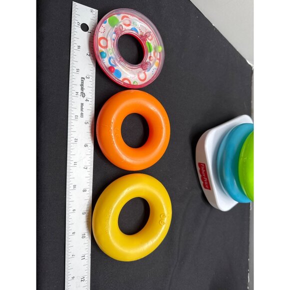 Fisher-Price 2004 Rock-A-Stack Classic Baby Toy With 5 Colorful Rings & Base Com - Picture 2 of 5